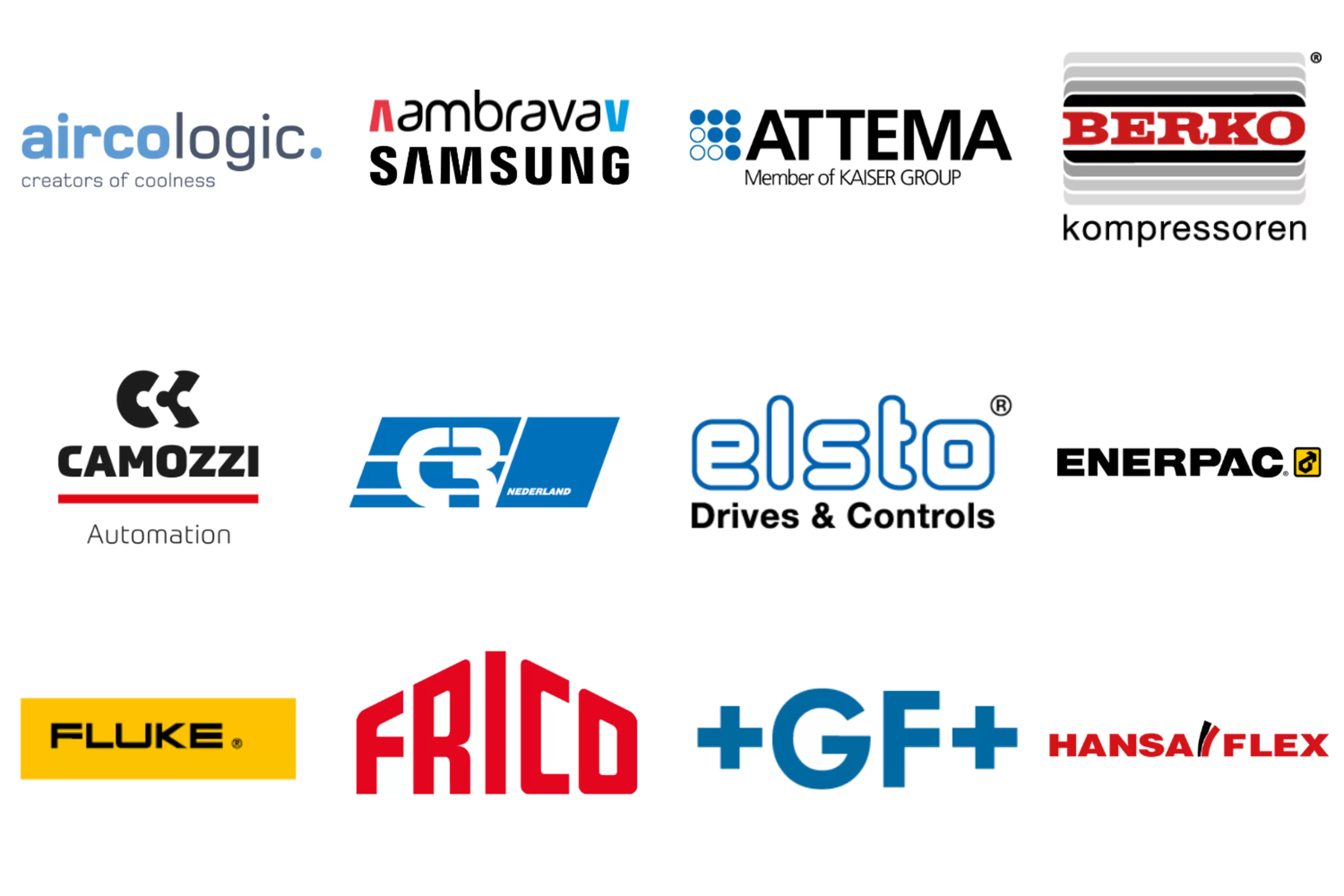 ROVC-gouden participanten: Berko, Webeasy, Camozzi, Rexroth, Enerpac, Hydac, Elsto, Panasonic, Imi, GF, KWx en Metalwork.
